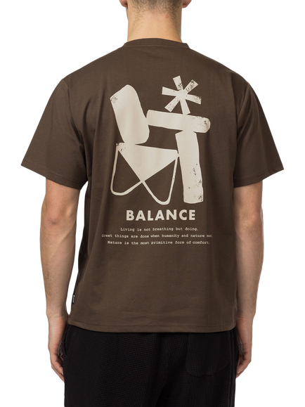 Snow Peak Balance Graphic Print T-Shirt, Brown - view 2, Brown
