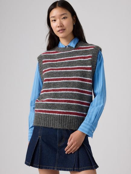 Levi's Alice Jumper Vest, Juli Stripe Grey, Juli Strp Gry