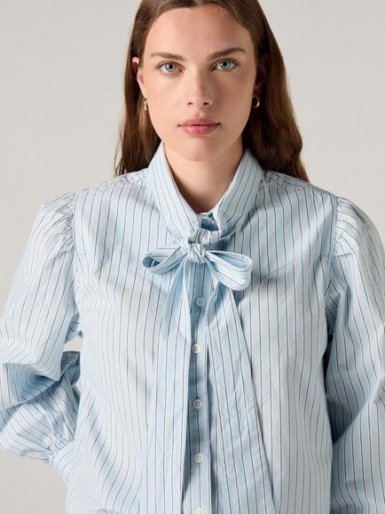 Levi's Judice Striped Cotton Western Shirt, Blue - view 2, Blue