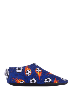 Slipfree Kids' Messi Football Print Shoes, Dark Blue Multi, Dark Blue Multi