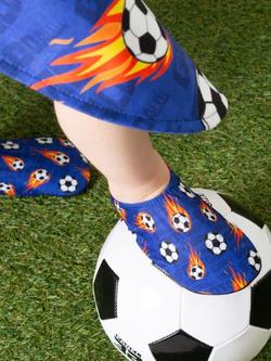 Slipfree Kids' Messi Football Print Shoes, Dark Blue Multi - view 2, Dark Blue Multi