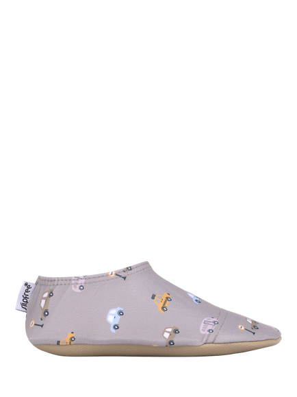 Slipfree Kids' Car Print Shoes, Natural, Natural