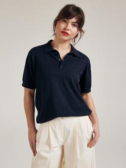 SALTS Unisex Cotton Rich Short Sleeve Polo Shirt, Navy, Navy
