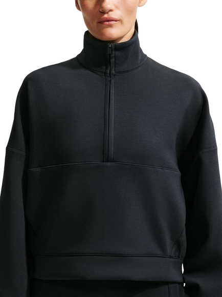 Nike 24.7 ImpossiblySoft Dri-FIT Oversized Half Zip Top, Black - view 2, Black