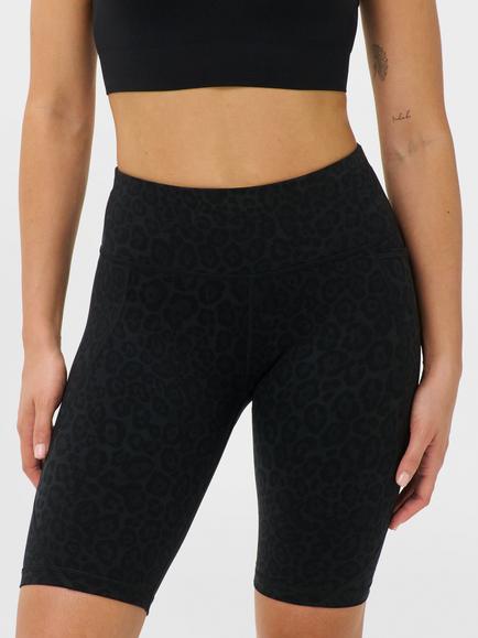 Sweaty Betty Power 9" Cycling Shorts, Black Leopard