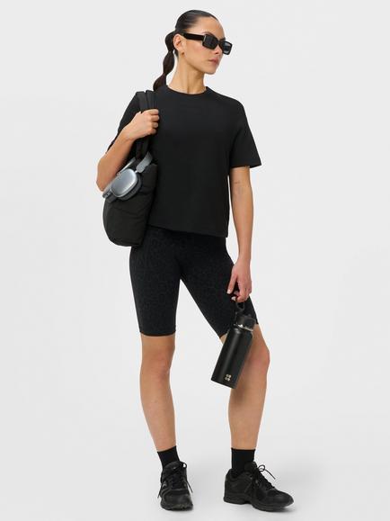 Sweaty Betty Power 9" Cycling Shorts - view 2, Black Leopard
