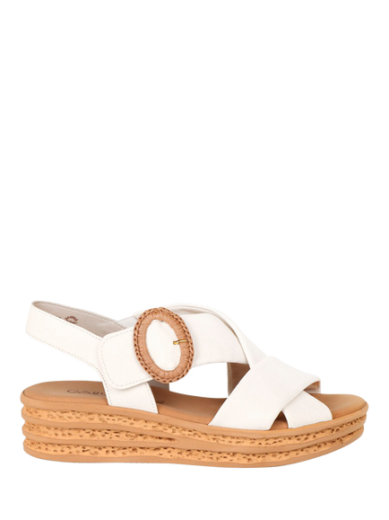 Gabor Auckland Leather Platform Slingback Sandals, Latte, Latte