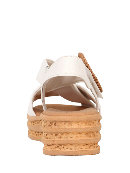 Gabor Auckland Leather Platform Slingback Sandals, Latte - view 2, Latte
