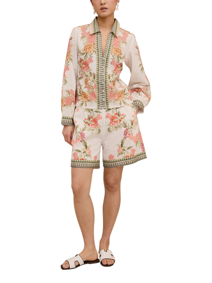 Raishma Amani Floral Print Shirt, Cream - view 2, Cream