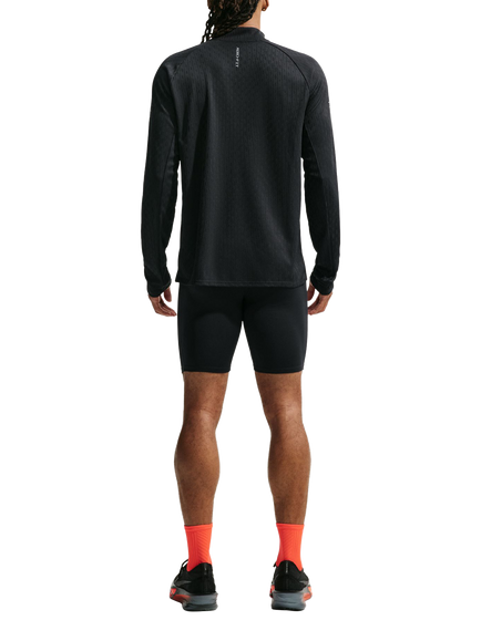 Nike Aero Half Zip Long Sleeve Running Top, Black/Reflective Sil - view 2, Black/Reflective Sil