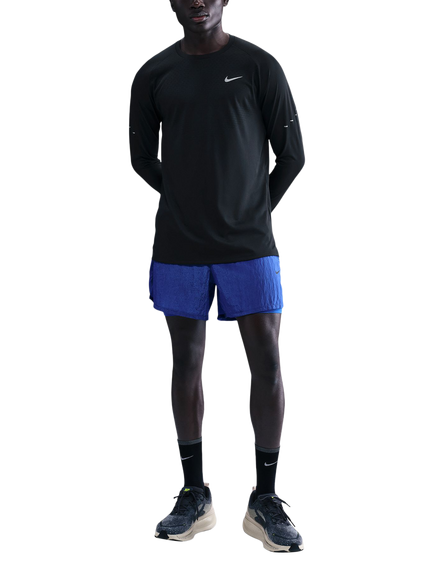 Nike Long Sleeve Running Top, Black/Reflective Sil, Black/Reflective Sil