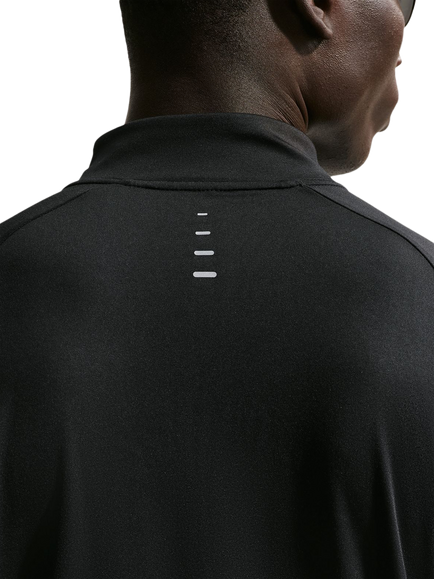Nike Stride Half Zip Long Sleeve Running Top, Black/Reflective Sil - view 2, Black/Reflective Sil