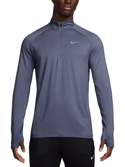 Nike Stride Half Zip Long Sleeve Running Top, Diffused Blue/Reflec, Diffused Blue/Reflec