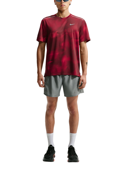 Nike Miler Short Sleeve Running Top,  Lt Crimson/Reflectiv, Lt Crimson/Reflectiv