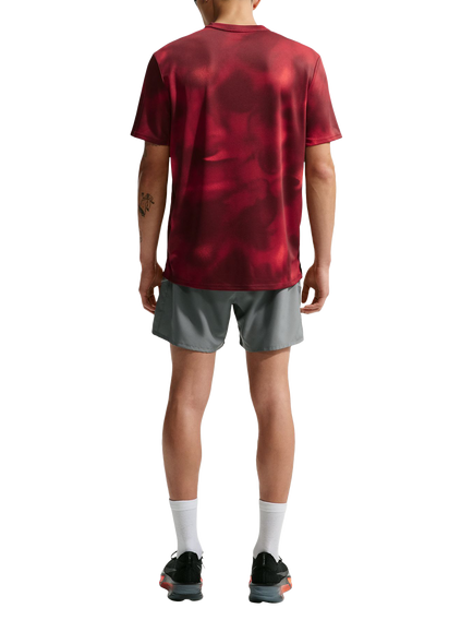 Nike Miler Short Sleeve Running Top,  Lt Crimson/Reflectiv - view 2, Lt Crimson/Reflectiv