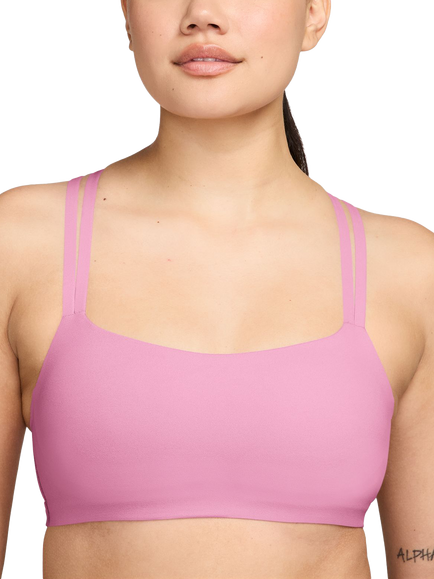 Nike InfinaSoft Zenvy Women's Sports Bra, Camo Green/White, Pink Rise/White