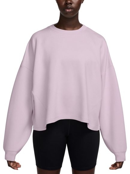 Nike Dri-FIT ImpossiblySoft Women's Loose-Fit Top, Bleached Lilac/Plati, Bleached Lilac/Plati