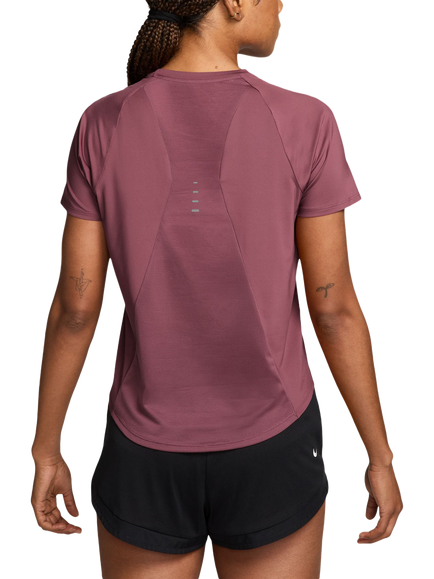Nike Swift Women's Crew Neck Sport Top, Pink Smoke/Reflectiv - view 2, Pink Smoke/Reflectiv