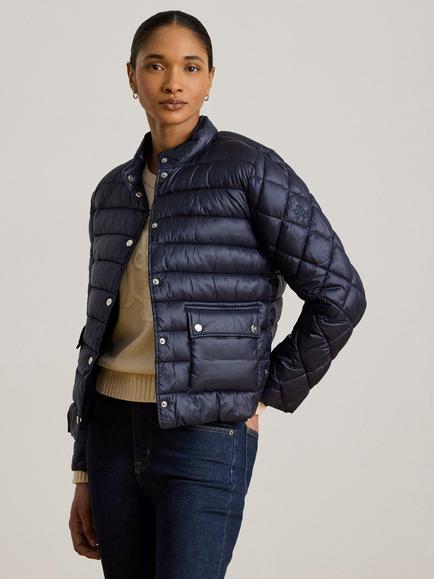 Ralph Lauren Mock Neck Insulated Puffer Jacket, Dark Navy