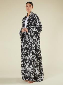 Aab Calla Lilly Floral A Line Maxi Dress, Black/Multi, Black/Multi