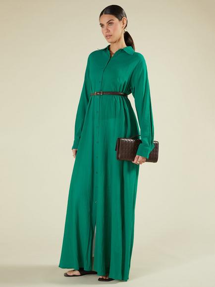 Aab Maxi Shirt Dress, Green, Green