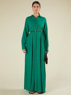 Aab Maxi Shirt Dress, Green - view 2, Green