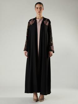 Aab Paisley Embroidered A Line Maxi Dress, Black, Black