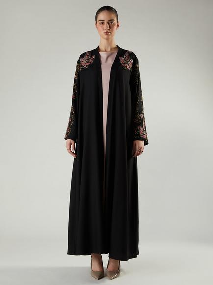 Aab Paisley Embroidered A Line Maxi Dress, Black, Black