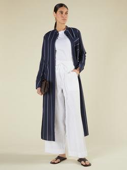 Aab Stripe Midi Shirt Dress, Navy