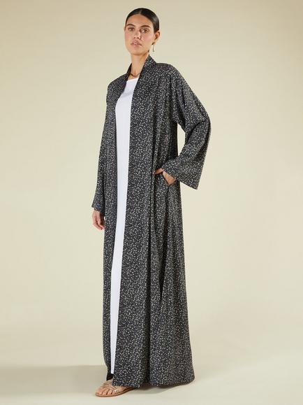 Aab Ditsy Floral A-Line Maxi Dress, Dark Grey, Dark Grey