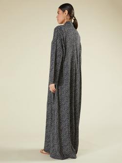 Aab Ditsy Floral A-Line Maxi Dress, Dark Grey - view 2, Dark Grey