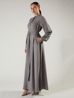 Aab Utility Stitch A-Line Maxi Dress, Grey, Grey