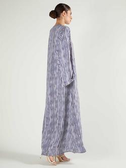 Aab Stripe Maxi Kaftan, Blue/Multi - view 2, Blue/Multi