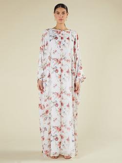 Aab Summer Floral Kaftan, White/Multi, White/Multi