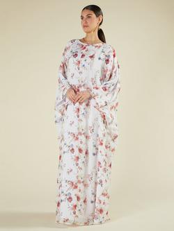 Aab Summer Floral Kaftan, White/Multi - view 2, White/Multi