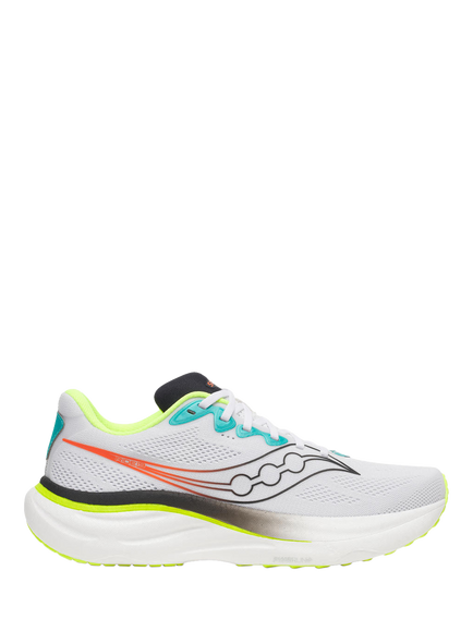 Saucony Ride 19 Running Shoes, White/Citron, White/Citron