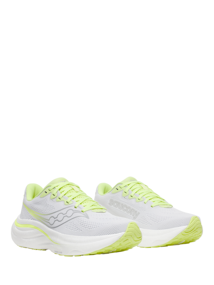 Saucony Ride 19 Running Shoes, White/Tart - view 2, White/Tart
