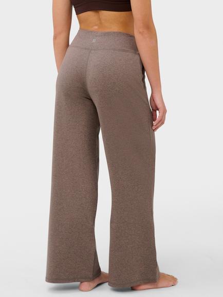 Sweaty Betty Unwind Wide Leg Trousers, Brown Mid - view 2, Brown Mid
