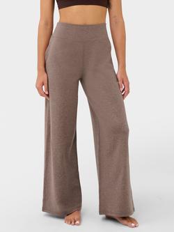 Sweaty Betty Unwind Wide Leg Trousers, Brown Mid - view 2, Brown Mid