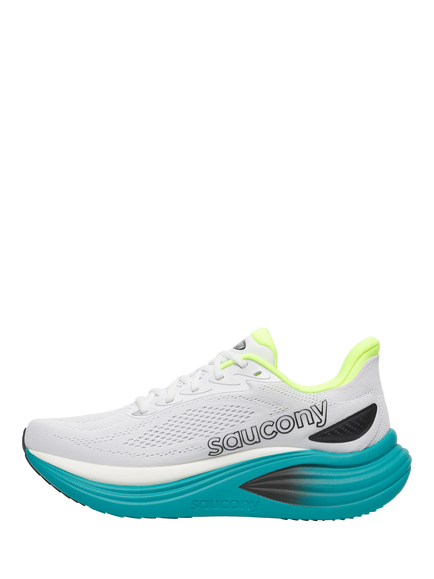 Saucony Triumph 24 Running Shoes, White/Tranquil - view 2, White/Tranquil