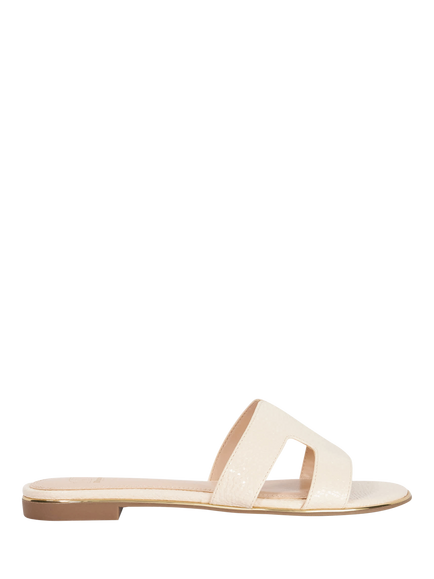 Dune London Ludlows Flat Boucle Sandals, Ecru, Ecru