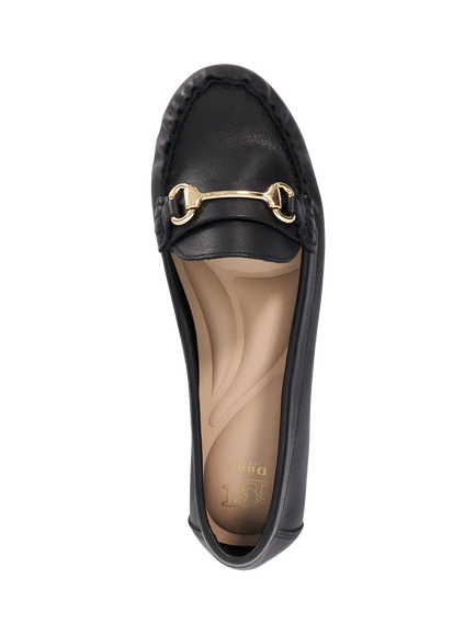 Dune London Ganwell Leather Snaffle Trim Loafers, Black - view 2, Black