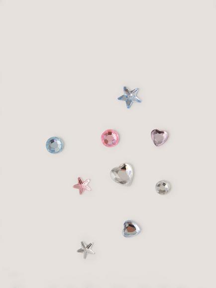 Monsoon Kids' Gem Stick-On Earrings, Multi - view 2, Multi