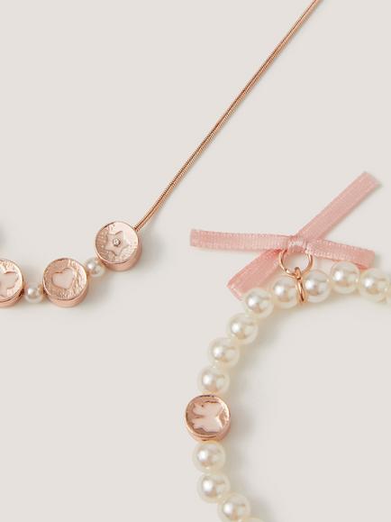 Monsoon Kids' Charming Jewellery Set, Rose Gold - view 2, Rose Gold