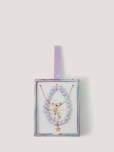 Monsoon Kids' Unicorn Jewellery Set, Multi - view 2, Multi