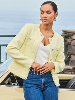 Sosandar Boucle Jacket, Yellow, Yellow