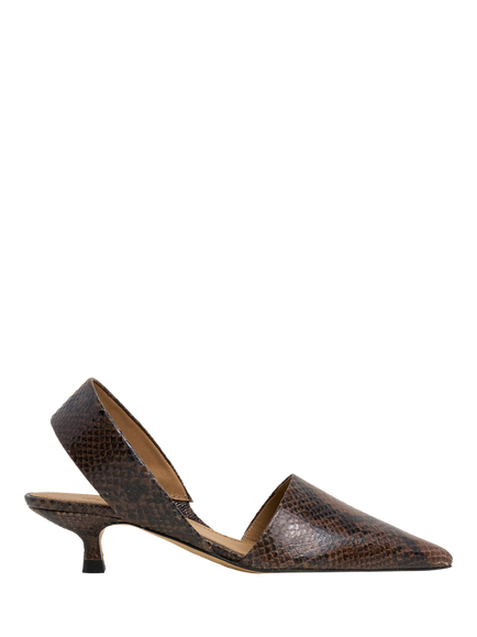 Flattered Ninni Leather Slingback Sandals, Snake, Snake