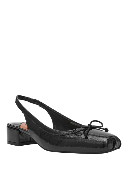 Steve Madden Loved Slingback Court Shoes, Black Gloss - view 2, Black Gloss