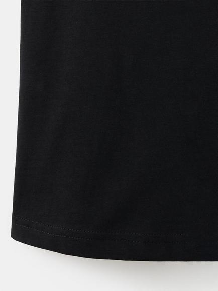 Mango V-Neck Cotton T-Shirt, Black - view 2, Black