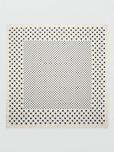 Mango Lightweight Spot Print Square Scarf, Raw, Raw